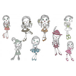 Stickserie - Bayrische Mädels